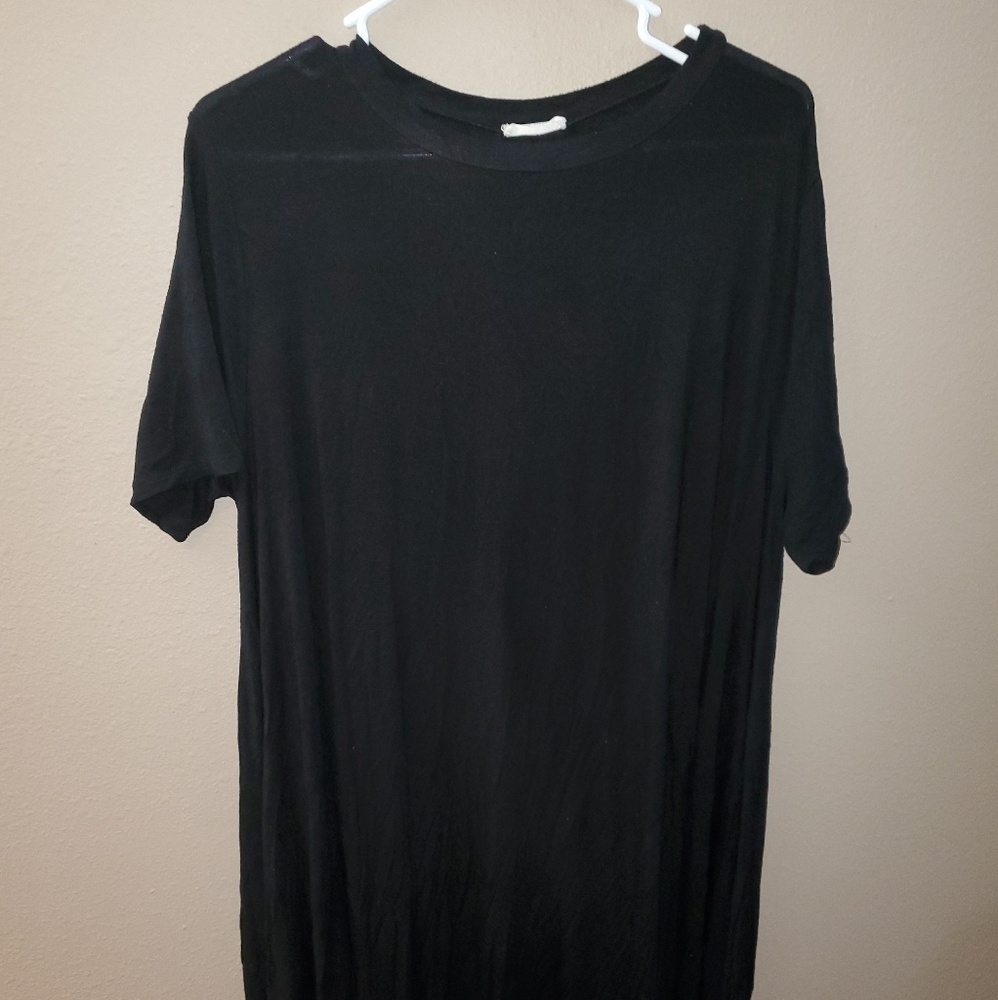 Women's Plus 3X  Black Swing Trapeze Dress